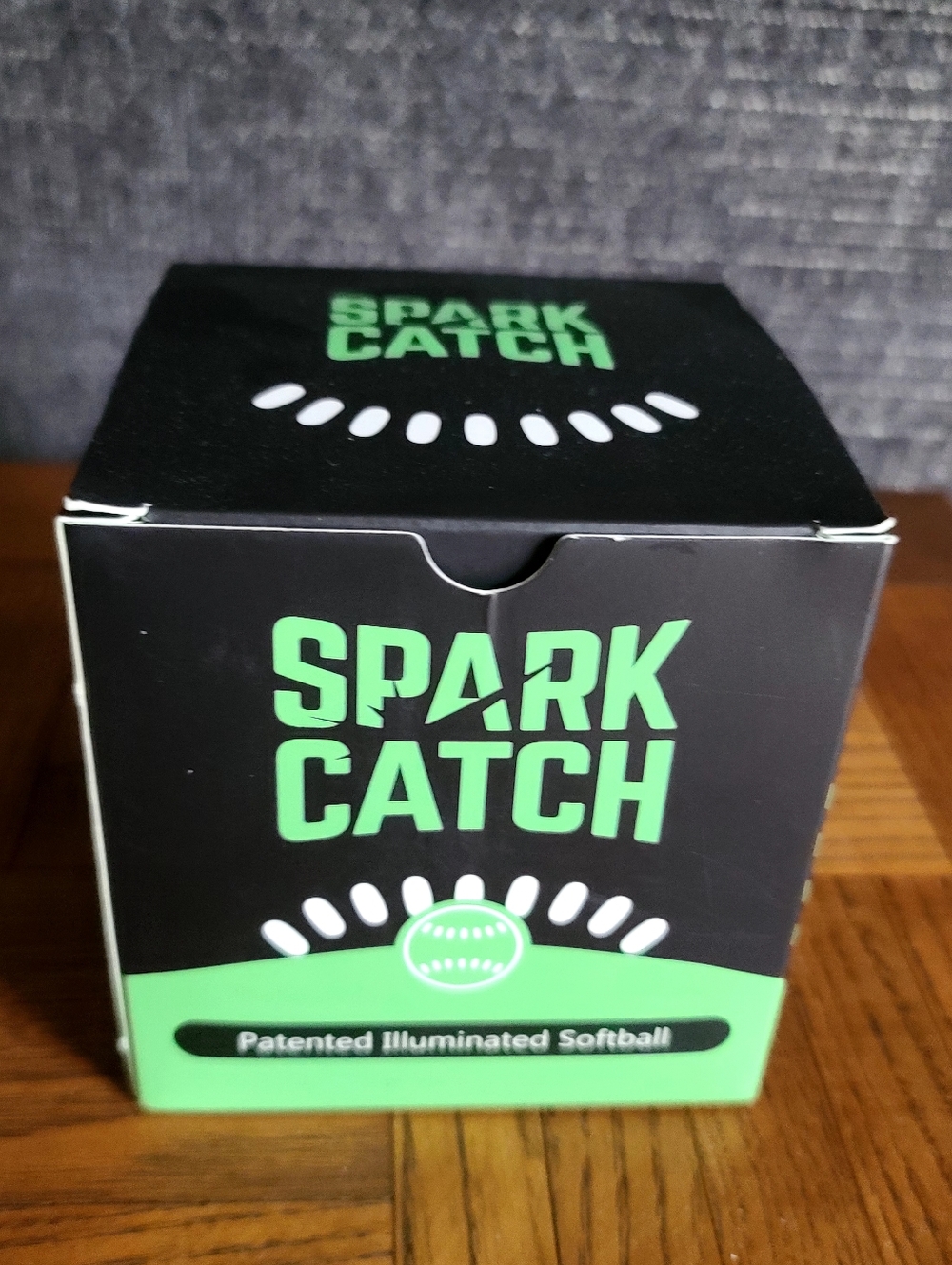SparkCatch Illuminated Softball - Black & Neon Green Box